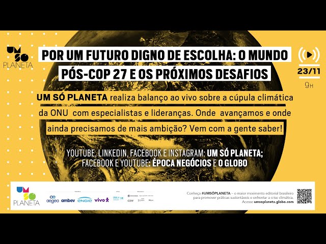 CIPÓ at COP 27: interview to GloboNews - Plataforma CIPÓ
