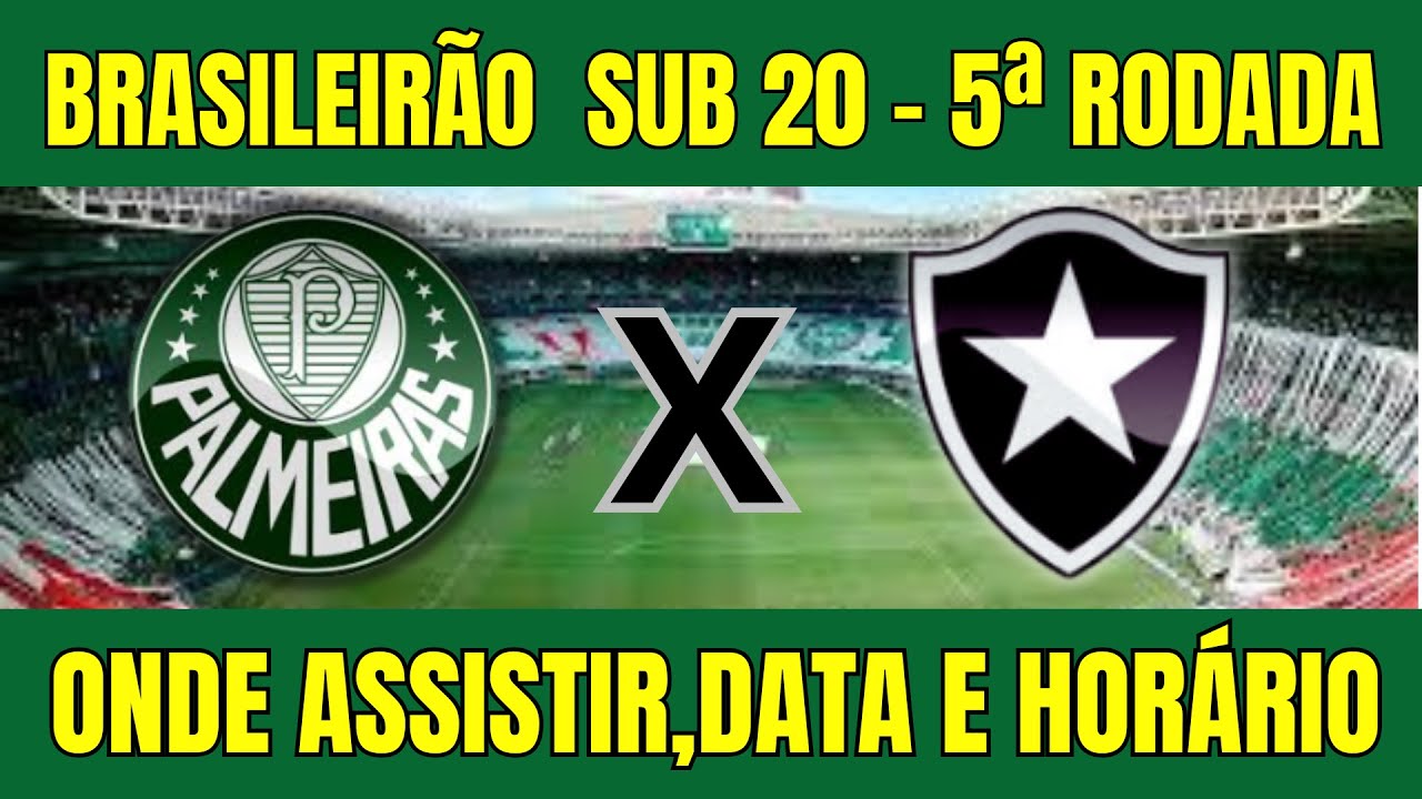 PALMEIRAS SUB 20 X BOTAFOGO SUB 20 BRASILEIRÃO 2025 - ONDE ASSISTIR E ...