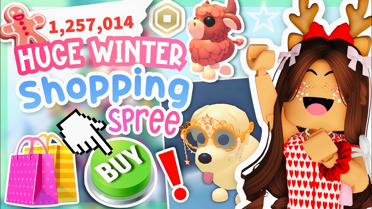 HUGE WINTER SHOPPING SPREE in AdoptMe!⛄️🛍️#adoptme#adoptmeshop#adoptmepets#adoptmewinter#roblox