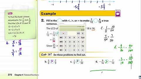 Compare and Order Rational Numbers
