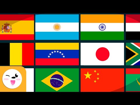 BANDEIRAS Do MUNDO - Encontre a bandeira diferente - EUROPA, AMÉRICA,  ÁFRICA,ÁSIA - Recopilação 