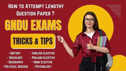 How to Attempt Lengthy Question Paper 📄 || How to Attend Lengthy Exams || GNDU Exam Tips & Tricks 💯