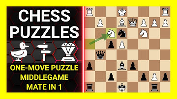 Chess Puzzles to Practice. Themes: One-move puzzle, Middlegame, Mate in 1. Learn Chess