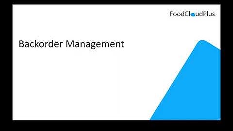 Backorder Management Tutorial - Part 2