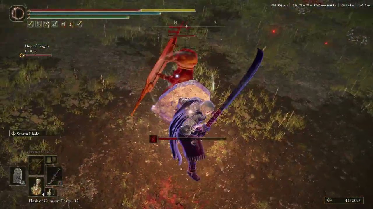 Elden Ring Blue Hunter VS Bloody Finger Ly Rey 