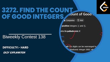 3272. Find the Count of Good Integers | Biweekly contest 138