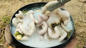 Deep Fried Pig Intestine | Yummy Cooking Spicy Pig