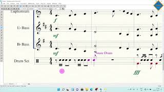 Drumset Layers panel in Music Finale