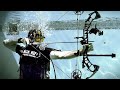 Compound bow fired underwater slowmo archery shorts
