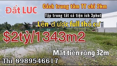 1.343m2 LUC sát trung tâm Thị Trấn Tân Trụ Long An
