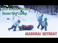 雪上デイキャンプ　バノック、ジビエ焚火料理　雪遊び　山暮らし　田舎暮らし　snow day camp　forest life　selfsufficient lifestyle　homestead