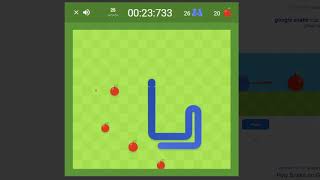 google snake game twin mode (slow) 25 apples 00:28:907
