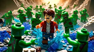 Lego Zombie experiment: Escape zombie on the frozen Island