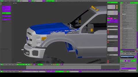 SnowRunner modding // 3D modeling F350 body