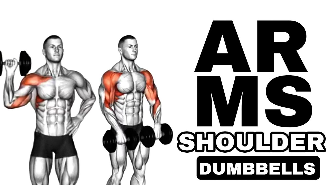 DUMBBELL ARMS & SHOULDER WORKOUT at Home - YouTube