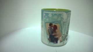 Чашка с зеленой ручкой и ободком на 14 февраля. Печать на чашках. Харьков(, 2014-02-22T13:11:12.000Z)