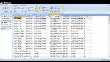 MEMBUAT DATABASE AKADEMIK (Tabel Data, Relationship, Query, Form, Report)