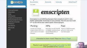 Sneak Peek - Working with Emscripten