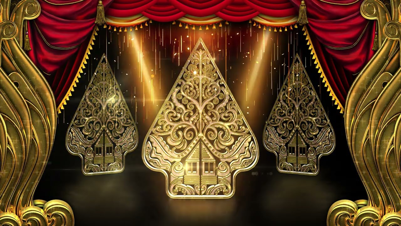 gunungan wayang background 4k loop 2025 || LED Mapping Background Free Video 