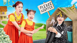Wednesday Addams Is My Adopted Sister - Funny Stories About Baby Doll Family