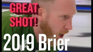 2019 Tim Hortons Brier - Brad Jacobs (NO) Double takeout for 5 vs. BC