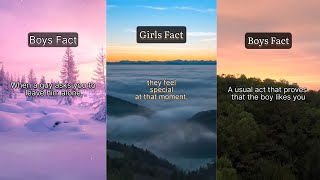 Did you know this girls and boys facts ? #2