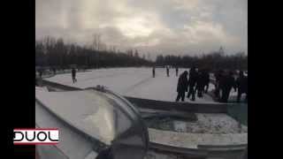Hockey air dome, 67x38x12m. Installation process, Zhodino, Belarus