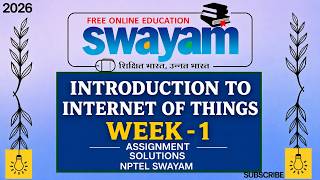 Introduction to Internet of Things Week 1 | NPTEL MCQ Solutions  | Assignment Answers 2026