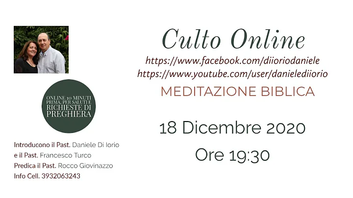 Culto Online del 18 Dicembre 2020 - Rocco Giovinazzo