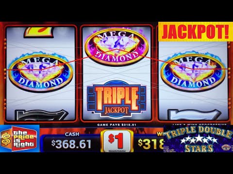 JACKPOT! Thank You Mega Diamond! Triple Double Stars + Triple Double Jackpot Wild Blazing 777 slots!