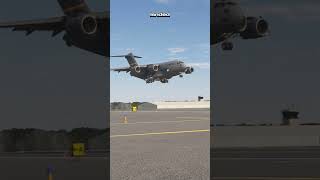 The US president's plane was escorted by a C-17 until it landed - Flight Simulator #plane #game