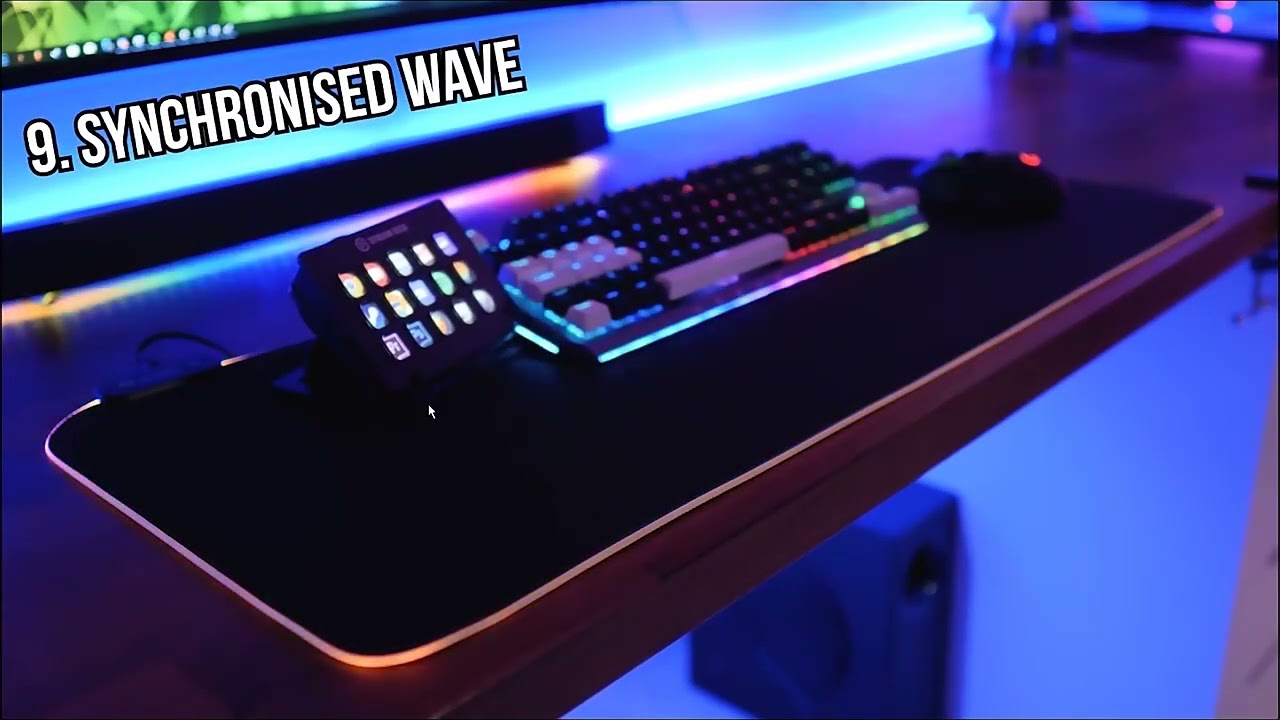 RGB Desk Pad Keyboard Mat Mouse Pad 