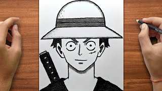Easy Luffy Drawing | How to Draw Luffy from One piece | step by step | for Beginners