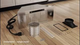 IKTCH brand built-in range hood installation