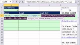 Famous Excel Magic Trick 712: Formula To Take Data in Column and Make Proper Table For Name and E-mail Profile