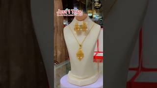 Just 1 Tola special 22ct pure gold locket set light weight diamond cut #2026