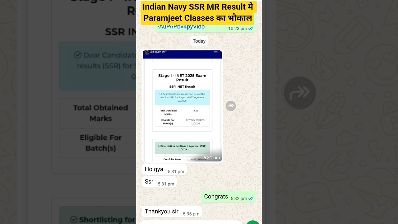Navy Mr SSR Result 