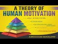 A Theory of Human Motivation by A  H  Maslow (Full Audio Book)