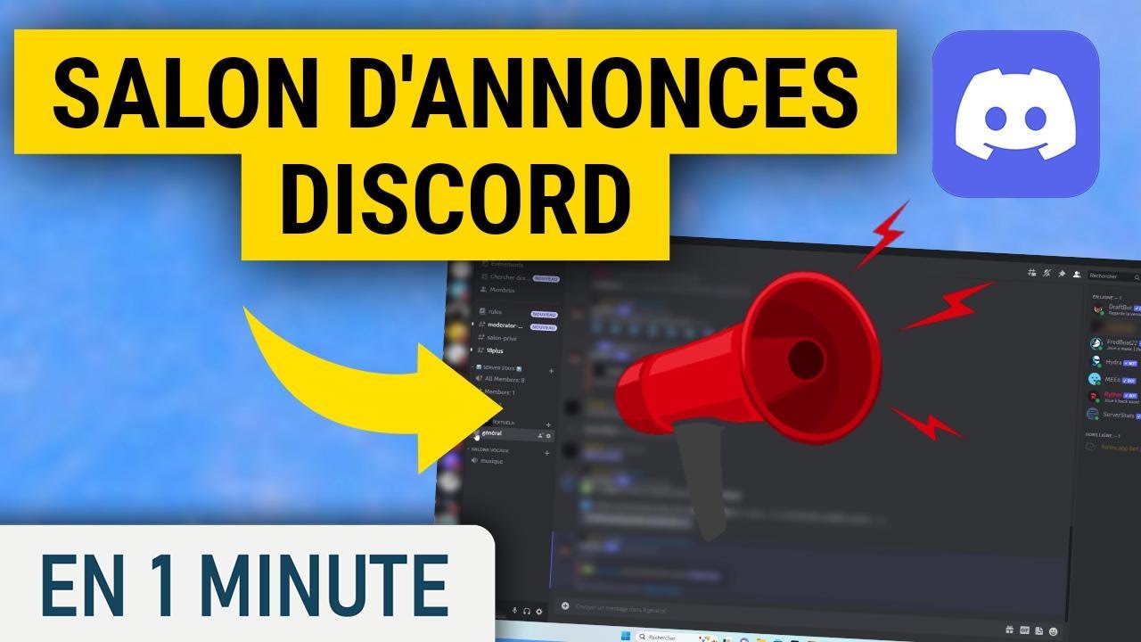 Créer un salon d'annonces sur Discord - YouTube