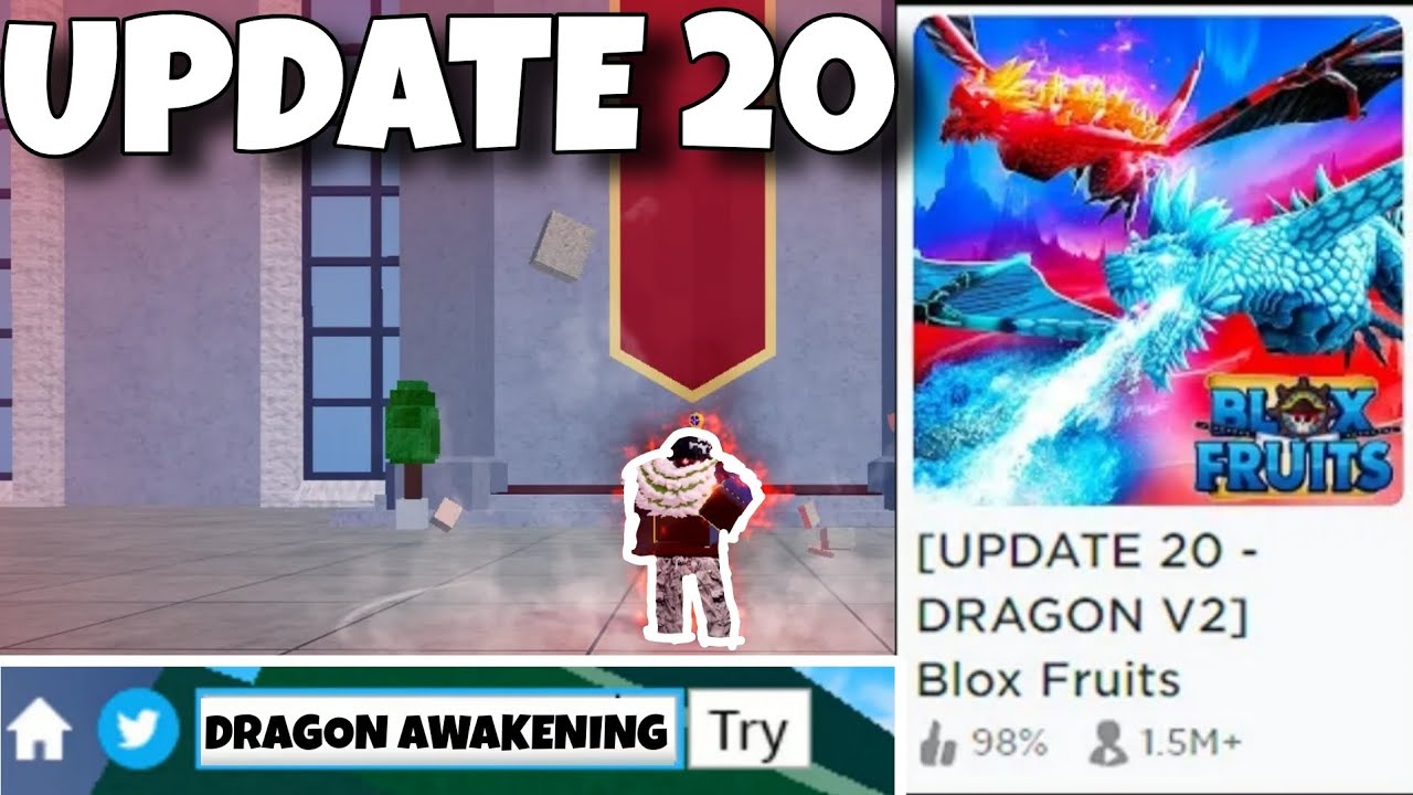I AWAKENED THE DRAGON FRUIT FOR UPDATE 20! Roblox Blox Fruits