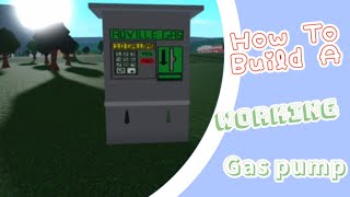 How To Build A Working Gas Pump! | Roblox Bloxburg | Oodlesofoscarsons