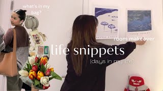 Life Snippets • days in london, room makeover, what's in my bag?? | Antoinette