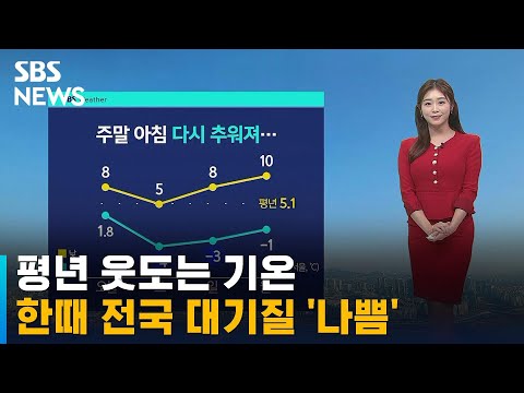 [날씨] 평년 웃도는 기온…한때 전국 대기질 '나쁨' / SBS