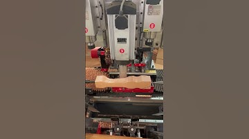 Multifunctional four spindle CNC wood lathe with automatic feeding and milling for table legs! #cnc