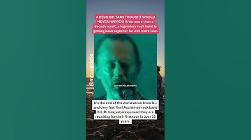 LEGENDARY Rock Band R E M  Announces REUNION TOUR! #REM #Reunion