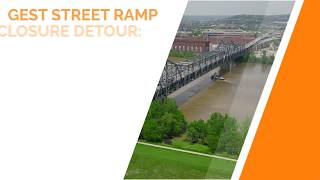 Brent Spence Bridge project | Detour from U.S. 50 West to Gest Street