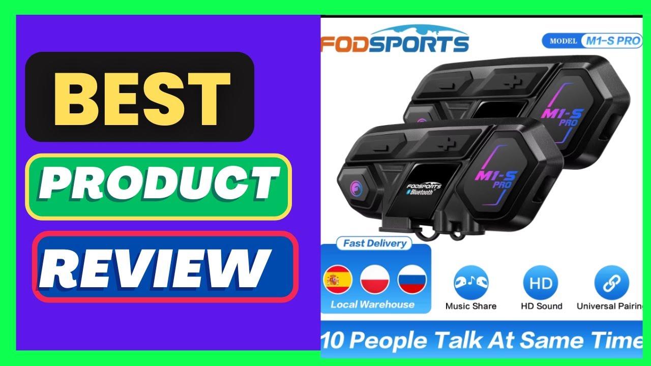 Fodsports V6S Motorcycle Helmet Intercom Helmet Bluetooth Headset 6 Riders 1000m