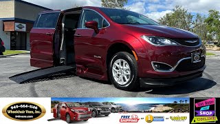 For Sale 2020 Chrysler Pacifica Touring - BraunAbility Power ONE TOUCH Fold Out Ramp Wheelchair Van.