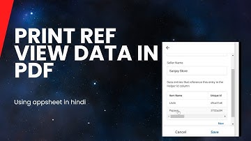 How to print ref view data in pdf using appsheet in hindi