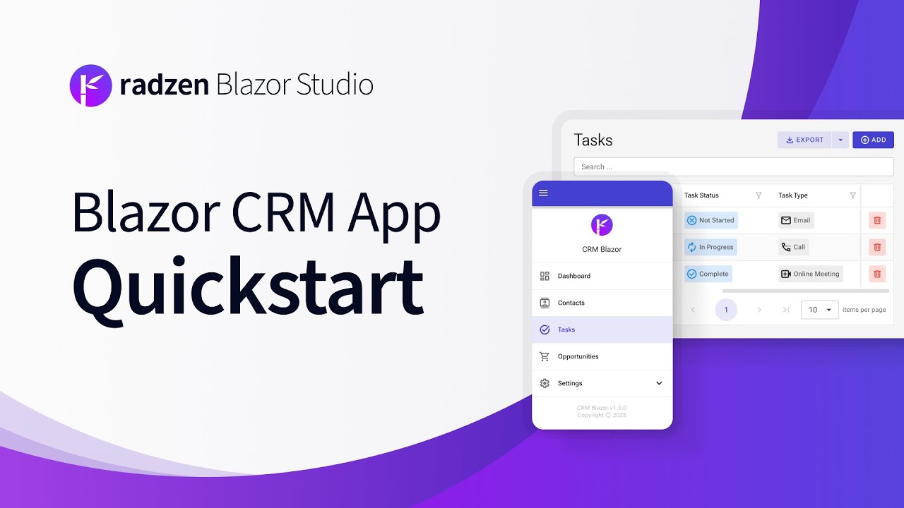 Create a Full CRM App in Minutes — Radzen Blazor Studio Quickstart ...
